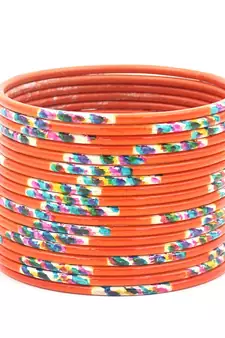 Orange bangles-and-bracelets