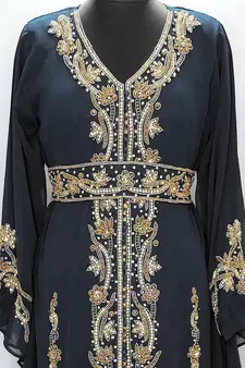 Black Moroccan Party Wear Kaftan for Women