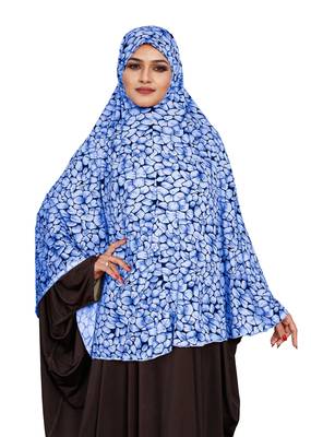 JSDC Printed Stitched Spun Lycra Abaya Hijab Without Sleeves 2
