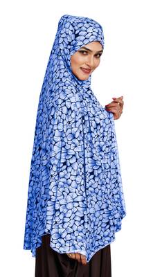 JSDC Printed Stitched Spun Lycra Abaya Hijab Without Sleeves 5