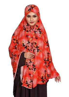 JSDC Casual Wear Printed Spun Lycra Chaderi Hijab Without Sleeves 3