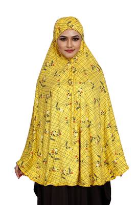 JSDC Printed Spun Lycra Chaderi Abaya Hijab Without Sleeves 3