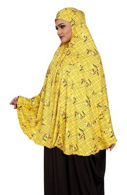 JSDC Printed Spun Lycra Chaderi Abaya Hijab Without Sleeves 5