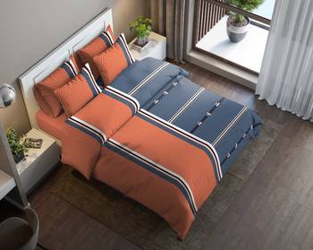 Sethi Fashion 180TC Cotton King Polka Bedsheet  3