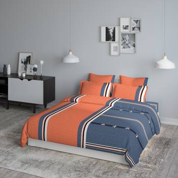 Sethi Fashion 180TC Cotton King Polka Bedsheet  4