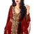 Maroon Georgette Zari Work Kaftan