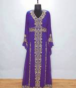 violet Copper beads luxurious Moroccan Kaftan