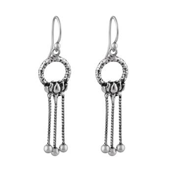 Magnificent Lotus Drop Earrings-ER079 1