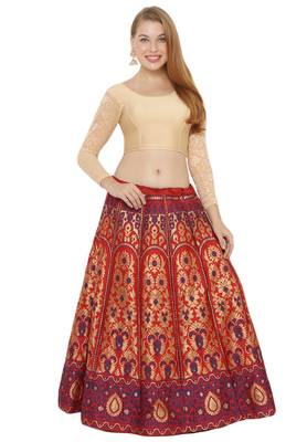 Salwar Studio Women's Gold Lycra Blend Stretchable Readymade Saree Blouse 5