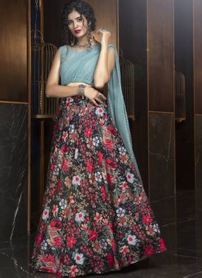 Black Cotton Party Wear Designer Lehenga 2