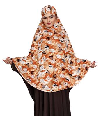 JSDC Islamic Wear Women Printed Stitched Spun Lycra Abaya Hijab Without Sleeves 3