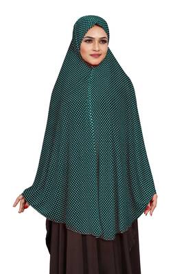 JSDC Women Polka Dot Printed Stitched Imported Jersey Abaya Hijab Without Sleeves 3