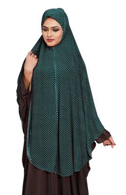 JSDC Women Polka Dot Printed Stitched Imported Jersey Abaya Hijab Without Sleeves 4
