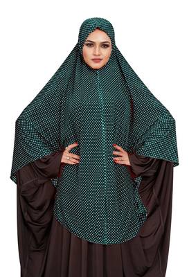 JSDC Women Polka Dot Printed Stitched Imported Jersey Abaya Hijab Without Sleeves 5