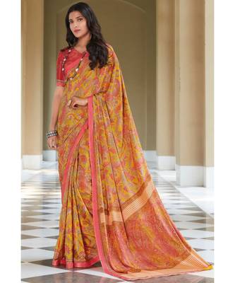 MultiCOLOR crepe sarees 1