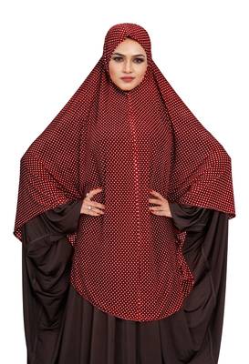 JSDC Women Polka Dot Printed Stitched Imported Jersey Abaya Hijab Without Sleeves 2