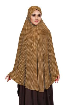 JSDC Women Casual Wear Polka Dot Printed Stitched Imported Jersey Abaya Hijab Without Sleeves 3