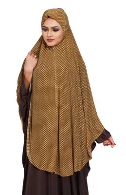 JSDC Women Casual Wear Polka Dot Printed Stitched Imported Jersey Abaya Hijab Without Sleeves 4