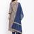 Ardozaa Womens Chanderi Geometric Print Straight Kurta Pant Dupatta Set (Grey)