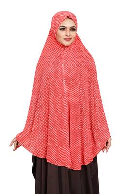 JSDC Women Polka Dot Printed Stitched Imported Jersey Abaya Hijab Without Sleeves 3