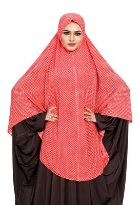 JSDC Women Polka Dot Printed Stitched Imported Jersey Abaya Hijab Without Sleeves 5