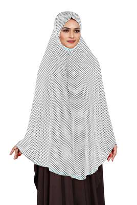 JSDC Modest Wear Polka Dot Printed Stitched Imported Jersey Abaya Hijab Without Sleeves 3
