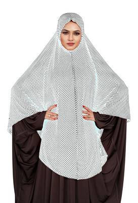 JSDC Modest Wear Polka Dot Printed Stitched Imported Jersey Abaya Hijab Without Sleeves 5