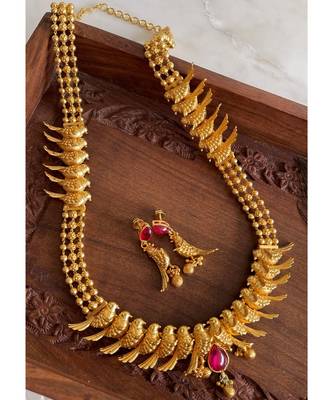 Royal antique gold tone kemp parrot haar set-Dj07881 1
