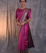 Pink Color Soft Kota Silk Thread Weaving Saree
