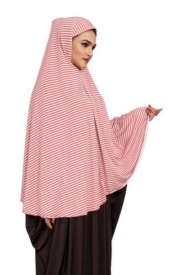 JSDC Women Daily Wear Strips Printed Stitched Organic Jersey Abaya Hijab Without Sleeves 1