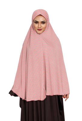 JSDC Women Daily Wear Strips Printed Stitched Organic Jersey Abaya Hijab Without Sleeves 2