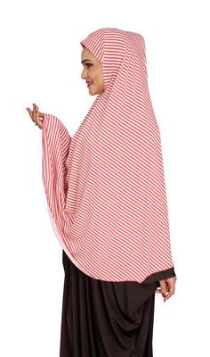 JSDC Women Daily Wear Strips Printed Stitched Organic Jersey Abaya Hijab Without Sleeves 5