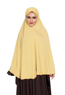 JSDC Women Modest Wear Strips Printed Stitched Organic Jersey Abaya Hijab Without Sleeves 2