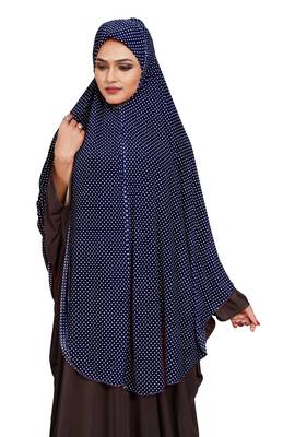 JSDC Women Polka Dot Printed Organic Jersey Abaya Hijab 2