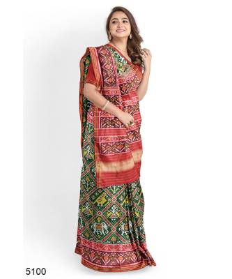 Red Patola Silk Saree 1