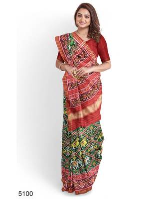 Red Patola Silk Saree 3
