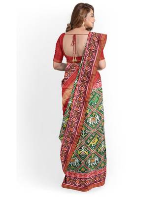 Red Patola Silk Saree 4