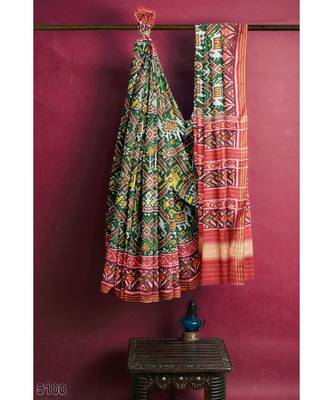 Red Patola Silk Saree 5