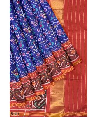 red Patola Silk Saree 1