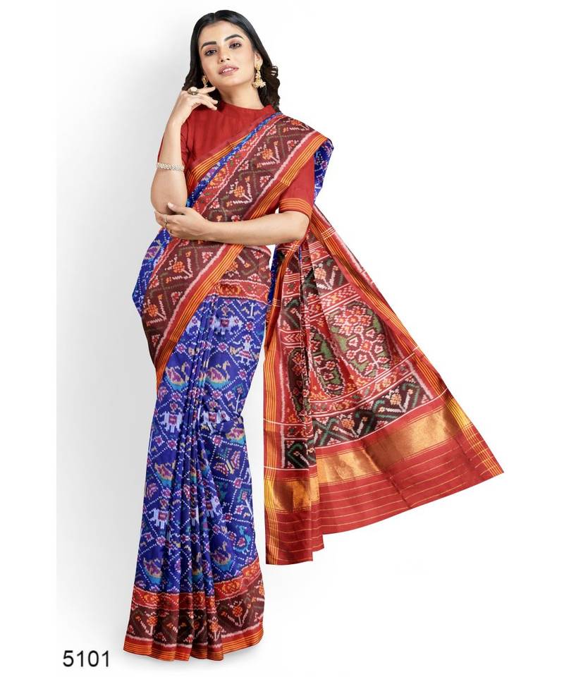 red Patola Silk Saree