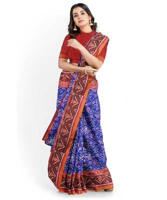 red Patola Silk Saree 4