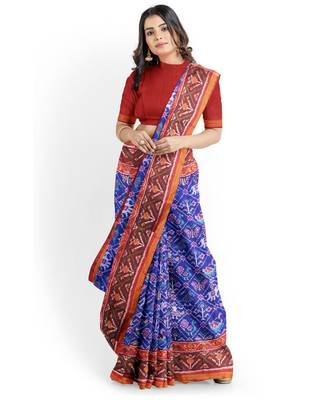 red Patola Silk Saree 5