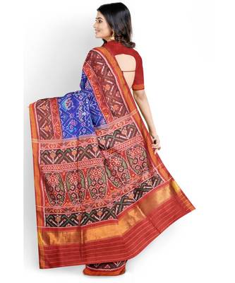 red Patola Silk Saree 6