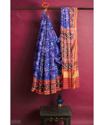 red Patola Silk Saree 7