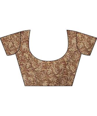 Maroon Printed Art Silk Saree With Blouse 6