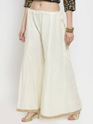 Off-white printed rayon palazzo-pants 3