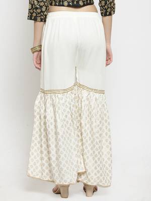 Off-white printed rayon palazzo-pants 4