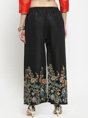 Beige printed rayon palazzo-pants 4