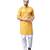 Svanik Yellow Blended Solid Men's Fashion Pathani Kurta