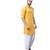 Svanik Yellow Blended Solid Men's Fashion Pathani Kurta